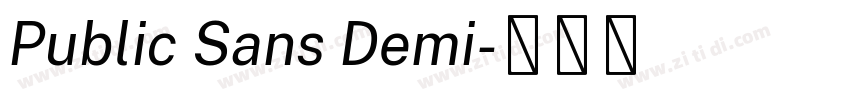 Public Sans Demi字体转换 Public Sans Demi字体转换